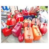 LARGE LOT OF GAS CANS