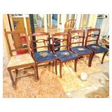 4 MATCHING CHAIRS AND ONE ODD- 5 CHAIRS TOTAL
