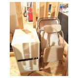 2 DRAWER METAL FILING CABINET AND METAL  FOLDING
