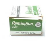 REMINGTON 38 SPECIAL-UMC- ONE BOX OF 50 ROUNDS-