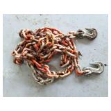 PLASTIC CIATED CHAIN WITH 2 HOOKS
