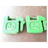 JOHN DEERE- 2-  40 LB SUITCASE WEIGHTS