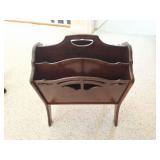 VINTAGE WOODEN MAGAZINE RACK