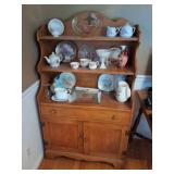 VINTAGE CABINET WITH ALL CONTENTS-FINE CHINA-