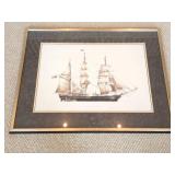 CHARKES MORGAN- WHALER- FRAMED- APPROXIMATELY- 36