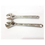 TWO 12' ADJUSTABLE WRENCHES