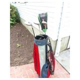 MILLER GOLF BAG AND ALL CONTENTS