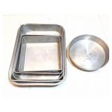 ALUMINUM VINTAGE CAKE PANS LOT-