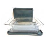 PYREX CASSEROLE DISHES WITH RUBBER LIDS