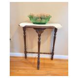 VINTAGE 3 LEGGED TABLE- ORNATE LEGS-- VINTAGE