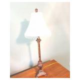 ORNATE LAMP WITH SHADE- APPROXIMATELY 30 INCHES