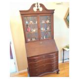 VINTAGE DROP FRONT DESK- WITH ALL ORNAMENTAL