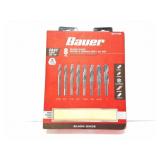 BAUER- 8 PC. BLACK OXIDE SILVER AND DEMING DRILL