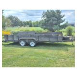 TANDEM TRAILER WITH SIDE BOARDS