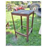 STEEL BENCH WITH WOODEN TOP