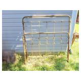 ORNATE VINTAGE CAST IRON HEADBOARD AND FOOTBOARD