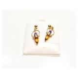 EAR RING 14K AMETHYST 2.2G
