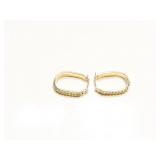 EAR RINGS 14KT YELLOW SMALL STONE 1.1G