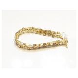 LADIES BRACELET 14K GOLD, DIAMOND 3.4CT 26.3G