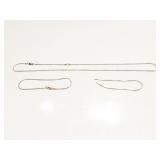 NECKLACE + BRACELET, 14K GOLD, 9.1G