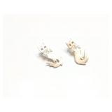 EAR RINGS CAT STERLNG SILVER  30G