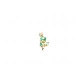 PENDANT, EMERALD + DIAMOND 14K GOLD, 1.2M