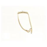EMERALD 14K GOLD, DIAMOND ,4CM