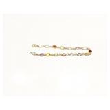 BRACELET 14K GOLD MULTI COLOR STONES 4.2G