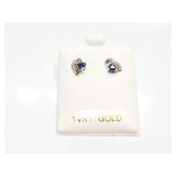 EAR RINGS DIAMOND/ SAPPHIRE 1.4MM