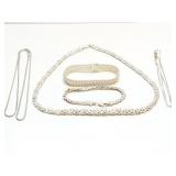 STERLING SILVER LOT 5 PIECES 87.2G