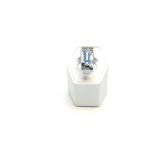 RING STERLING SILVER, GARNET 9.8G