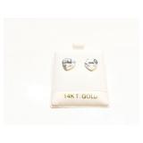 EAR RINGS 14K W/ MICRO DIAMOND 1.8G