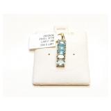 PENDANT 14K, BLUE TOPAZ 2.55CT