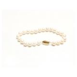 BRACELET 14K GOLD, PEARL 6MM