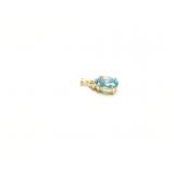 PENDANT 14K GOLD, DIAMONDS, TOPAZ 5.3G