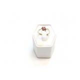 RING 10K GOLD, 1 SM DIAMOND RUBY 1.4G