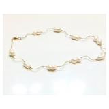 NECKLACE GOLD AND PEARL 24.6G
