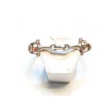 BRACELET STERLING SILVER AND LEATHER 34G