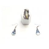 RING AND EARRINGS STERLING SILVER 13G