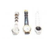 WATCHES, SEIKO, LADYS 3PC, ALL BATTERY OPERATED,