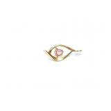 PENDANT, 14K GOLD, W/ PINK TOURMALINE STONE