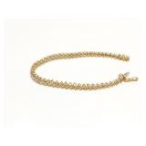 BRACELET 10K GOLD DIAMONDS1.5CT 11.2G