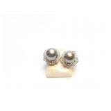 EAR RINGS 14K, DIAMOND 1CT 11.2G
