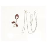 NECKLACE + PENDANT STERLING SILVER 7.7G