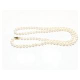 NECKLACE,CULTURED ERLS 6M 14K