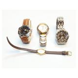 WATCHES, BENRUS 4PC, ALL BATTERY OPERATED, NEW/
