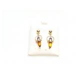 EAR RINGS 14K AMETHYST  2G