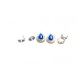 EAR RINGS STERLING SILVER, 3 PAIR, 19G