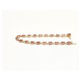 BRACELET 14K GOLD, INDIA GARNETT STONE 6.8G