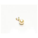 PENDANT, 14K, .3G PEARL